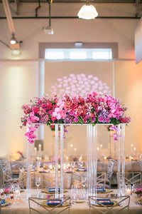 Tall Acrylic Rectangular Flower Stand | Wedding Centerpiece