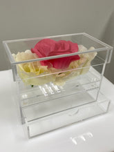 Load image into Gallery viewer, 3 Rose Box with Drawer (6&quot; x 3&quot; x 4.5&quot;H)